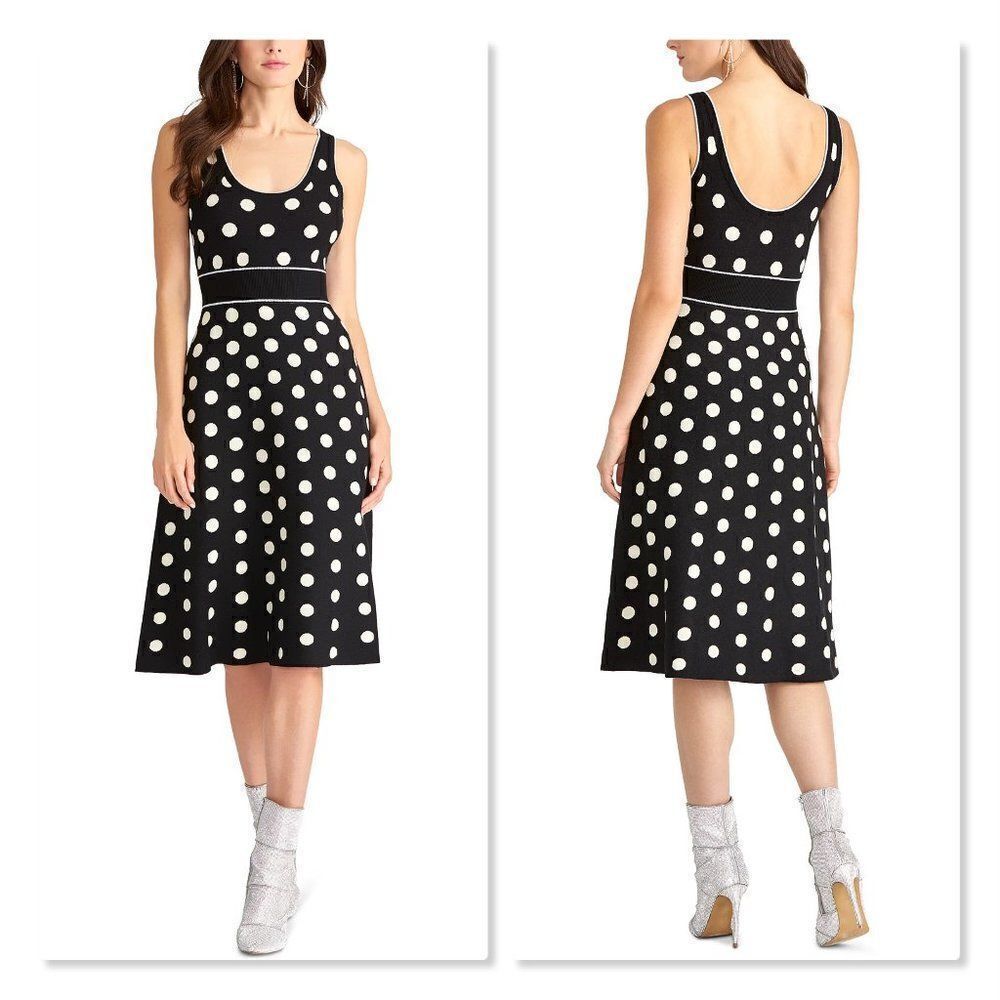 Rachel Roy Polka-Dot A-Line Sweater Dress size XL.